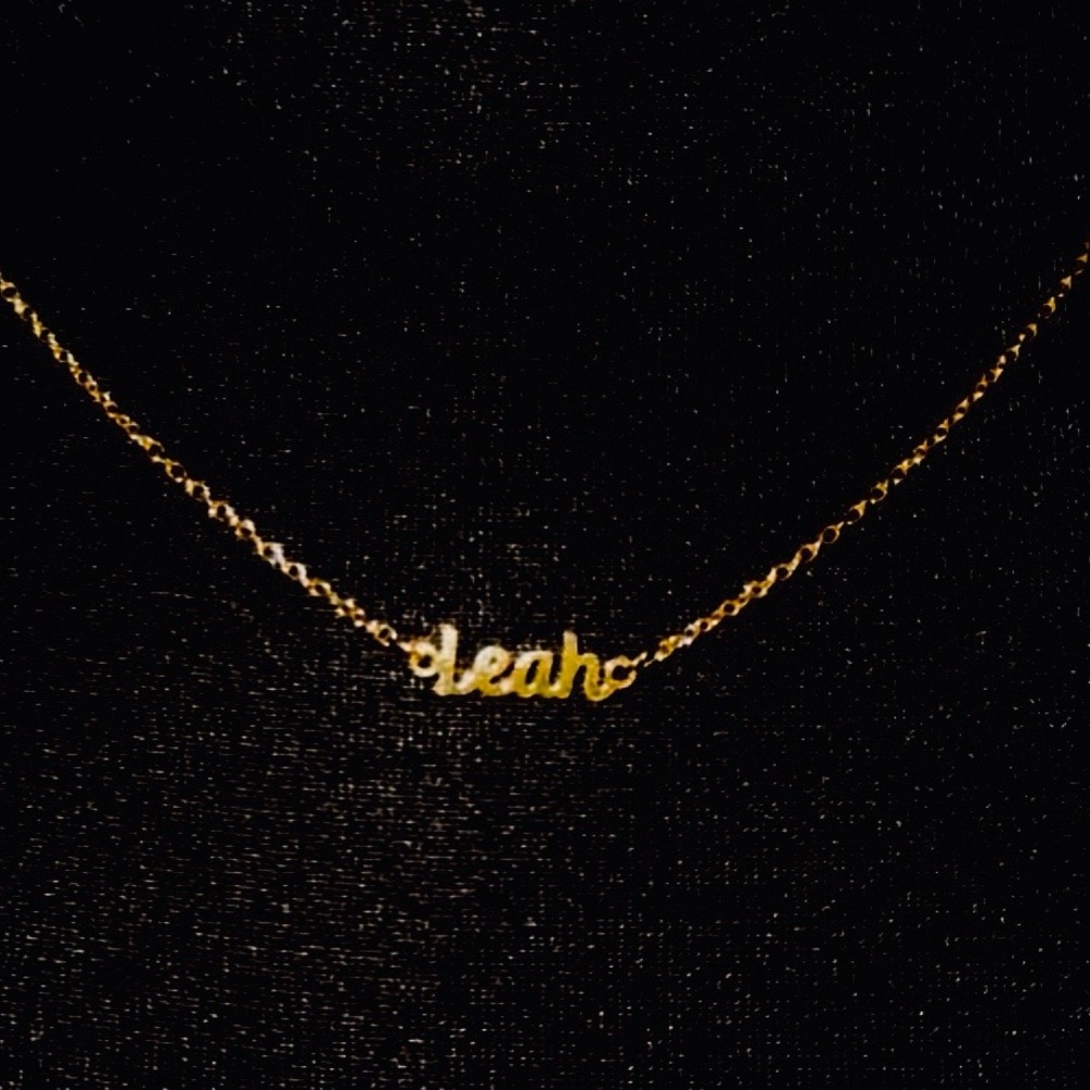 Delicate Tiny Leah Name Necklace by Marina De Buchi
